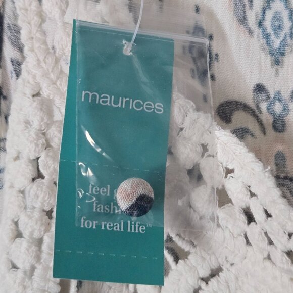 Maurices Size XL Crochet Halter Top Floral High-Neck Sleeveless NEW - Picture 7 of 8